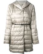 Max Mara Padded Belted Coat - Lyst