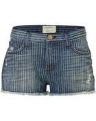 Current/Elliott The Boyfriend Striped Denim Shorts - Lyst