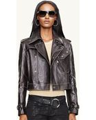 Ralph Lauren Black Label Leather Military Jacket - Lyst