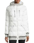 Bogner Muria Striped-Trim Hooded Puffer Jacket - Lyst
