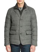 Vince Camuto Quilted Flannel Jacket - Lyst