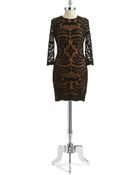 Alexia Admor Three Quarter Sleeved Bodycon Dress - Lyst