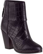 Rag & Bone Classic Newbury Ankle Boot Black Croc - Lyst