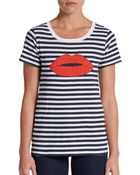 French Connection Striped Lipstick Tee - Lyst