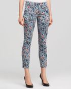 Tory Burch Emmy Cropped Floral Skinny Jeans - Lyst
