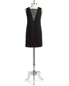Shoshanna Sequin Accented Sheath Dress - Lyst