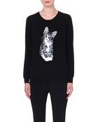 Markus Lupfer Kitten Sequinned Wool Jumper - Lyst