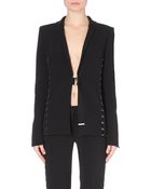 Thierry Mugler Ring-detailed Stretch-crepe Jacket - Lyst