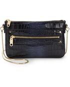 Milly Callan Croc-Embossed Leather Mini Crossbody Bag - Lyst