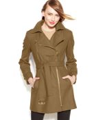 Michael Kors Michael Asymmetrical Belted Walker Coat - Lyst