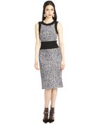 Oscar de la Renta Novelty Tweed Pencil Dress - Lyst