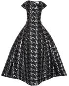 Carolina Herrera Bubble Houndstooth Jacquard Gown - Lyst