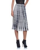Patrizia Pepe Pleated Maxi Skirt In Soft Printed Fabric - Lyst