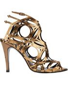 Pierre Hardy Lacey Geometric-Cutout Sandals - Lyst