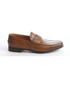 Gucci Light Brown Leather Penny Loafer - Lyst