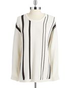 Calvin Klein Striped Pullover Sweater - Lyst