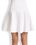 Milly Ribbed Knit Flared Skirt - Lyst
