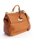 Mulberry Ginger Embossed Leather Classic 'Suffolk' Large Bag - Lyst