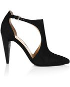 Karen Millen Suede Cut Out Court Shoe - Lyst