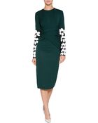 Issa Draped Printed Jersey Dress - Lyst