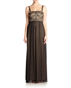 Sue Wong Embellished Empire-waist Gown - Lyst