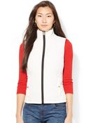 Lauren by Ralph Lauren Petite Quilted Zip-Up Vest - Lyst