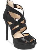 Jessica Simpson Cheere Criss Cross Platform Dress Sandals - Lyst