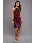 Eliza J Pleated Neck Halter Dress With Hardware - Lyst