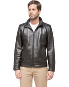 G.h. Bass & Co. Leather Zip Jacket - Lyst
