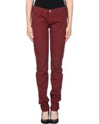 Current/Elliott Denim Trousers - Lyst