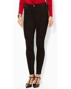 Lauren by Ralph Lauren Suede Skinny Pant - Lyst