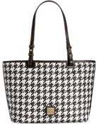 Dooney & Bourke Houndstooth Small Leisure Shopper - Lyst