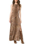 Michael Kors Mixed Animal-Print Maxi Dress - Lyst