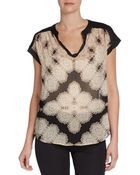 Ellen Tracy Kaleidoscope Print Top - Lyst