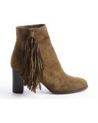 Christian Louboutin Bronze Suede Tassel Detail 'Jimmynetta 70' Boots - Lyst