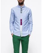 Band of Outsiders Multi Contrast Placket Shirt - Lyst