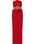 Notte By Marchesa Embellished Silk And Silk-Gazar Gown - Lyst