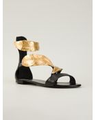 Giuseppe Zanotti Leaf Embellished Sandal - Lyst