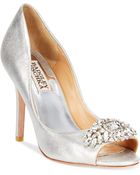 Badgley Mischka Lavendar Pumps - Lyst