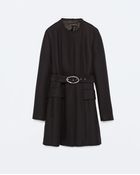 Zara Flared Belted Coat - Lyst