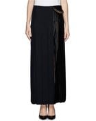 Victoria Beckham Crepe-Satin Pleat Chain Maxi Skirt - Lyst