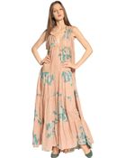 Yvonne S Poplin Cotton Floral Long Dress - Lyst