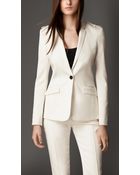 Burberry Tailored Grosgrain Detail Jacket - Lyst