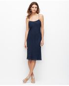 Ann Taylor Beaded Strappy Chiffon Dress - Lyst