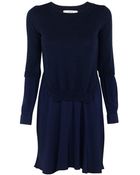 Vanessa Bruno Athé Babiole Silk Sweater Combo Dress - Lyst