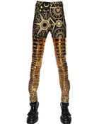 Ktz Gold Striped Cotton Jersey Trousers - Lyst