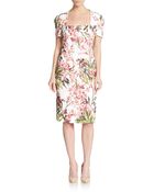 Dolce & Gabbana Botanical Print Jersey Dress - Lyst