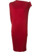 Lanvin Draped Dress - Lyst