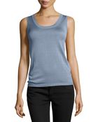 Carolina Herrera Silk-Blend Knit Tank Top - Lyst