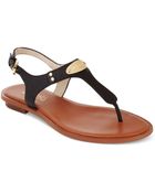 Michael Kors Michael Mk Plate Flat Thong Sandals - Lyst